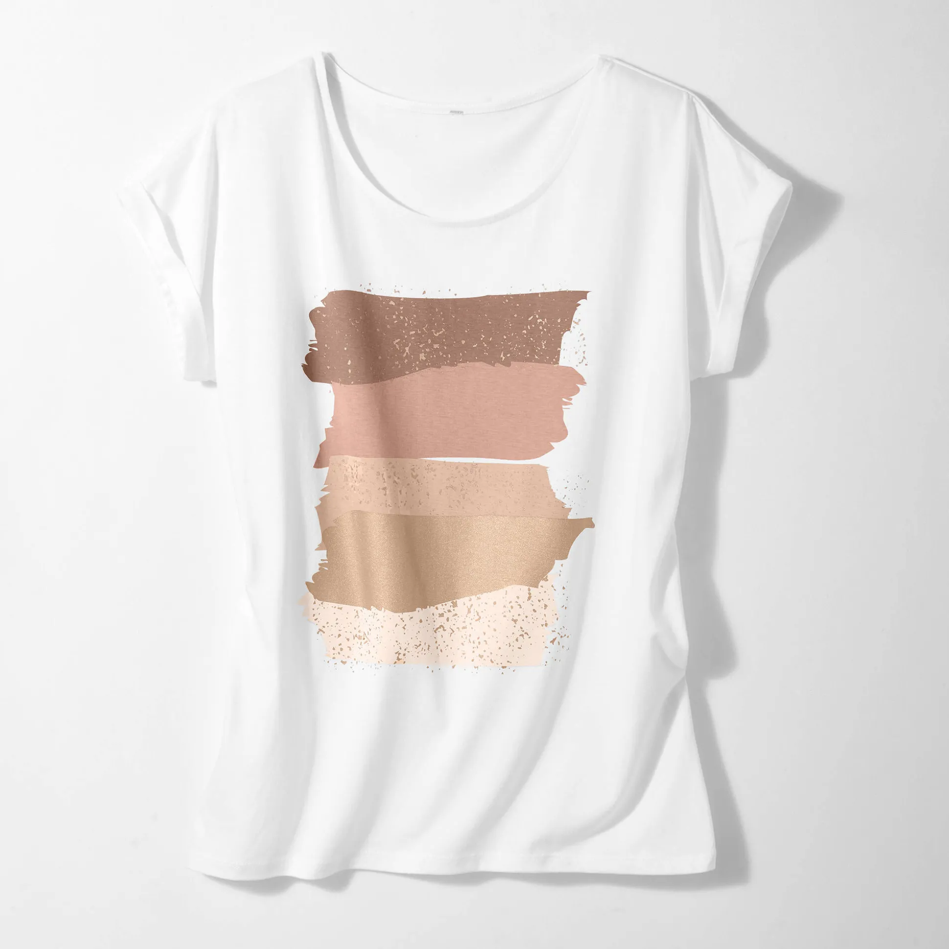 T-shirt in fifties model met arty print, jerseytricot