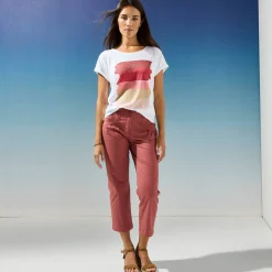 T-shirt in fifties model met arty print, jerseytricot