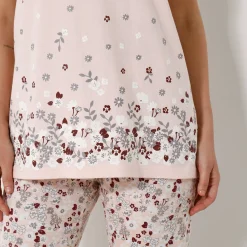 T-shirt met bloemenprint - korte mouwen