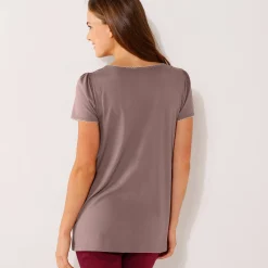 T-shirt met bloemenprint - korte mouwen