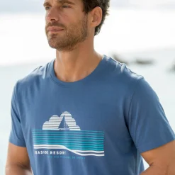 T-shirt met geplaatste print en korte mouwen