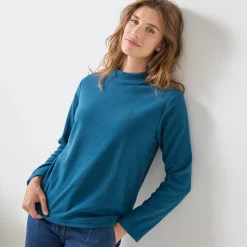 T-shirt met 'koker' kraag, in microfleece - intense warmte