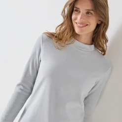 T-shirt met 'koker' kraag, in microfleece - intense warmte