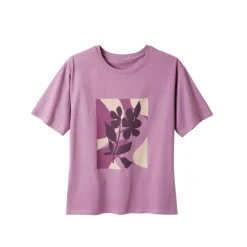 T-shirt met korte mouwen en geplaatste print, kleine lengtes