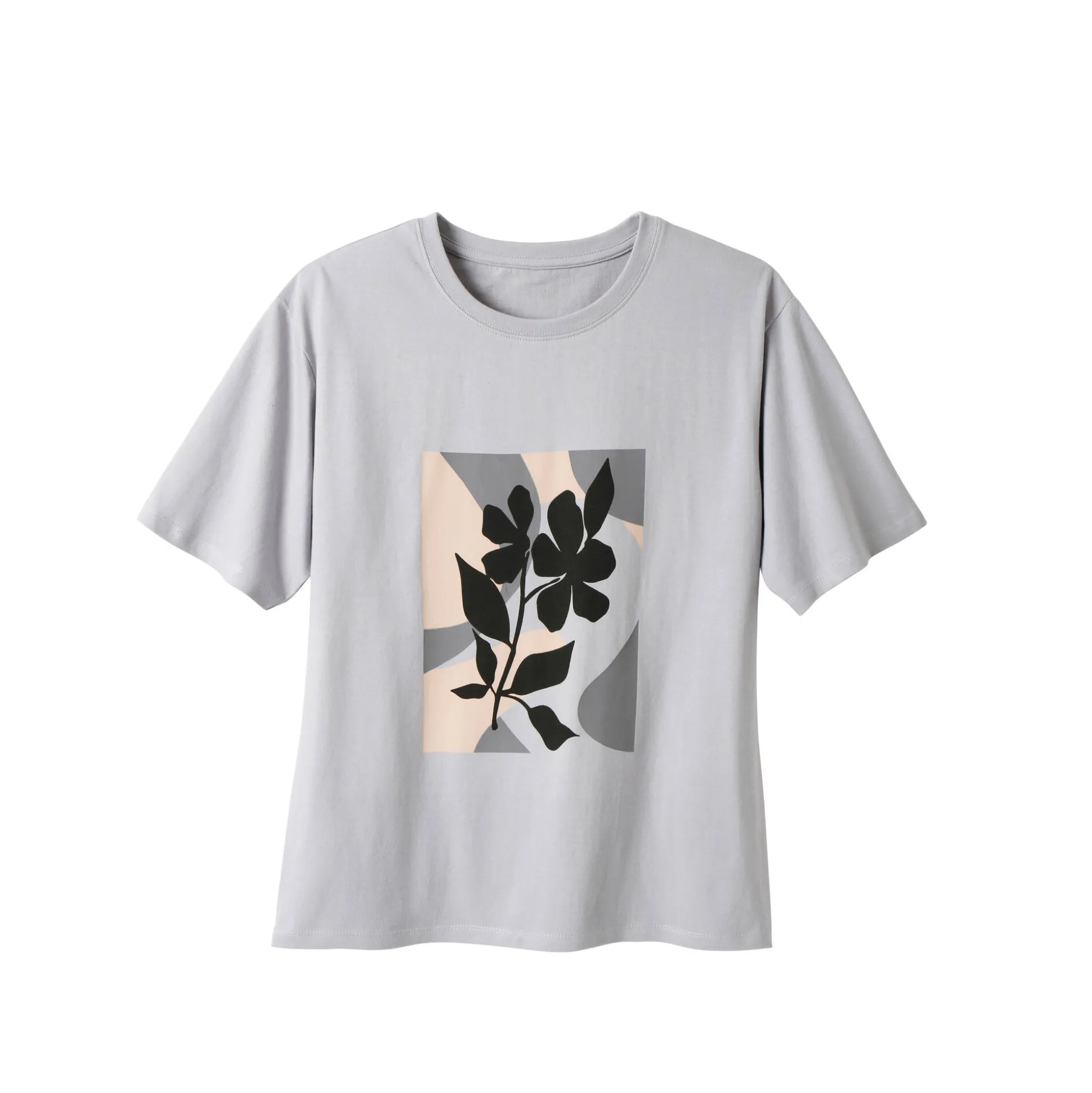 T-shirt met korte mouwen en geplaatste print, kleine lengtes