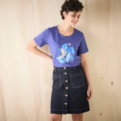 T-shirt met korte mouwen en geplaatste print