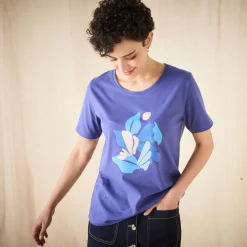 T-shirt met korte mouwen en geplaatste print