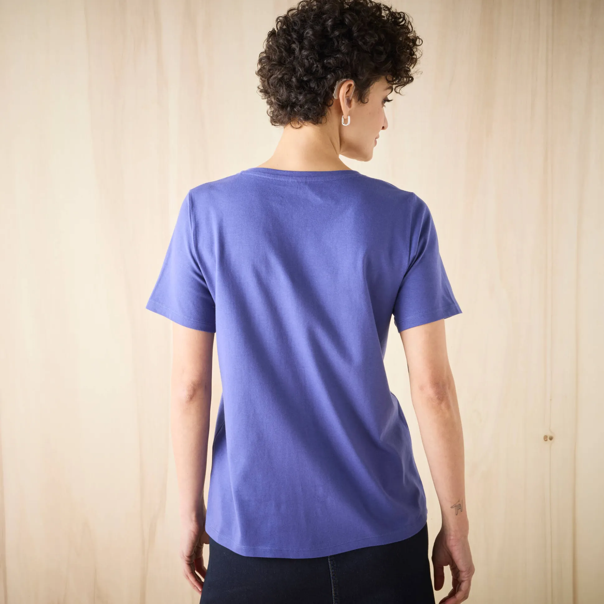 T-shirt met korte mouwen en geplaatste print