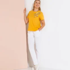T-shirt met korte mouwen en vlinderprint