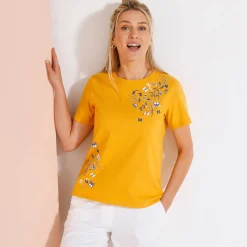 T-shirt met korte mouwen en vlinderprint