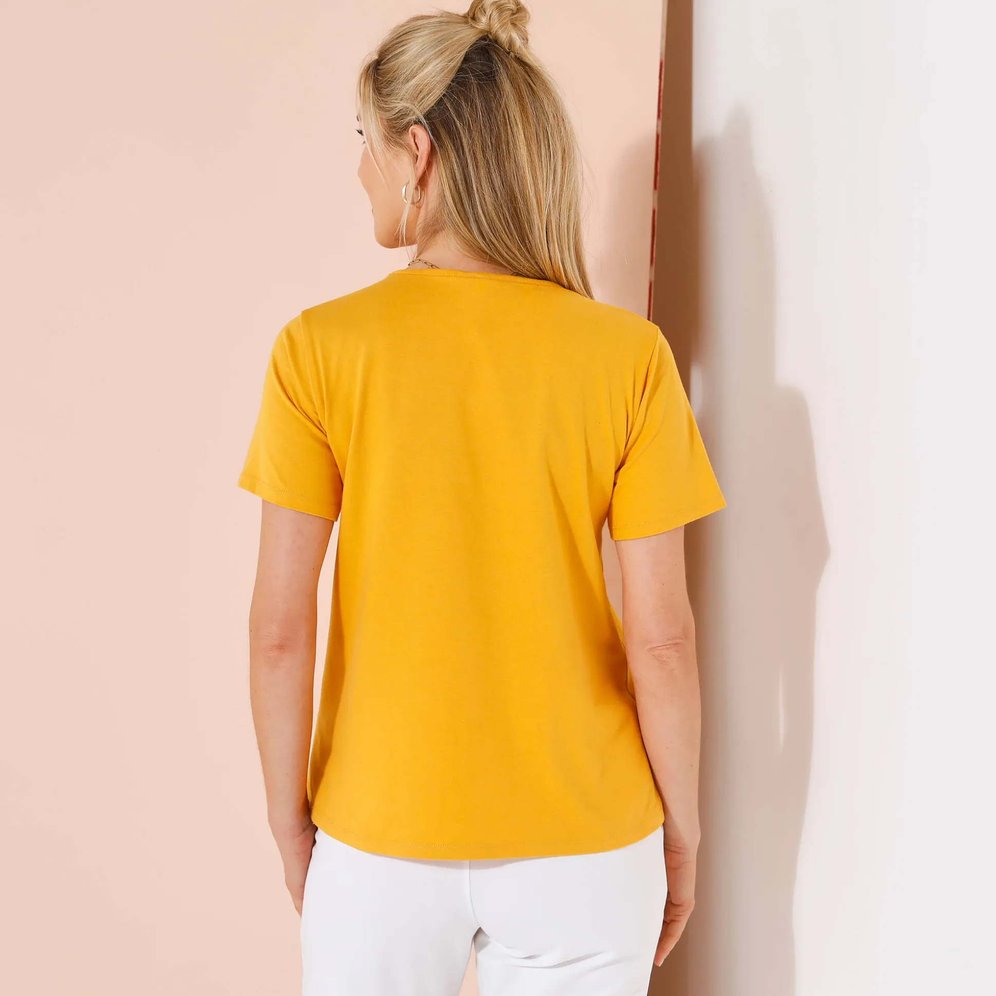 T-shirt met korte mouwen en vlinderprint
