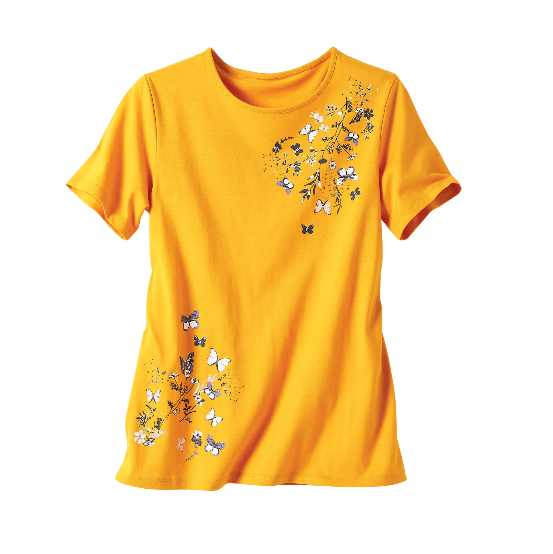 T-shirt met korte mouwen en vlinderprint