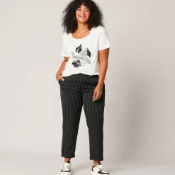T-shirt met korte mouwen en geplaatste print