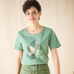 T-shirt met korte mouwen en geplaatste print