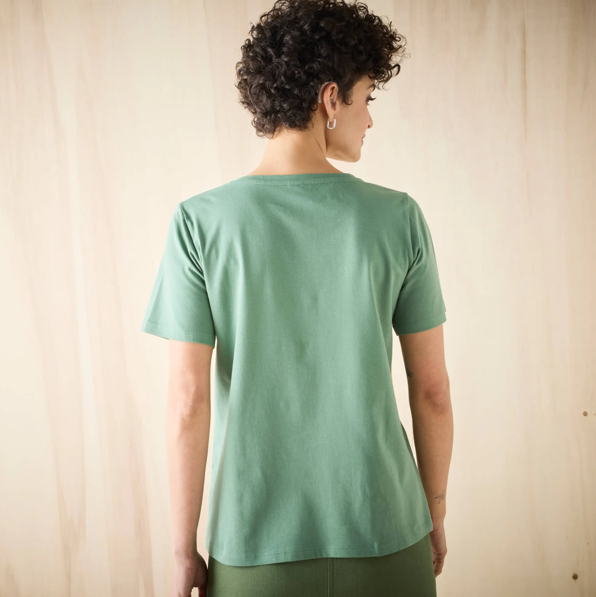 T-shirt met korte mouwen en geplaatste print