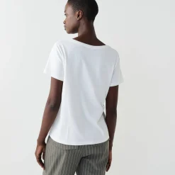 T-shirt met korte mouwen, goudkleurige hartjesprint