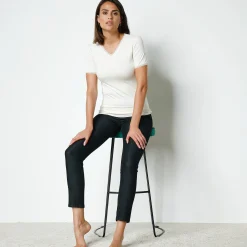 T-shirt met korte mouwen, 'tweede huid'-warmte en kanten details