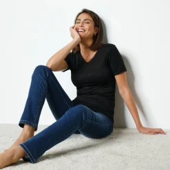 T-shirt met korte mouwen, 'tweede huid'-warmte en kanten details