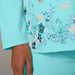 T-shirt met landelijke print onderaan - lange mouwen