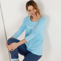 T-shirt met lange mouwen - turkoois