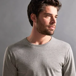 T-shirt met lange mouwen en lang rugpand - herenondergoed, set van 2