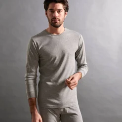T-shirt met lange mouwen en lang rugpand - herenondergoed, set van 2