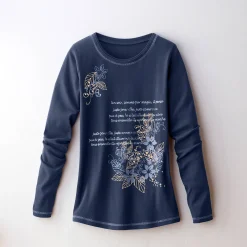 T-shirt met lange mouwen en bloemenprint
