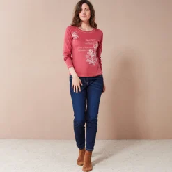T-shirt met lange mouwen en bloemenprint