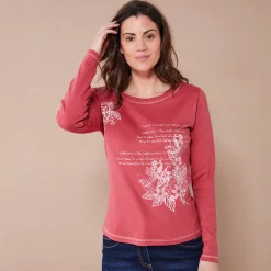 T-shirt met lange mouwen en bloemenprint