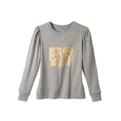 T-shirt met lange mouwen, glanzende print
