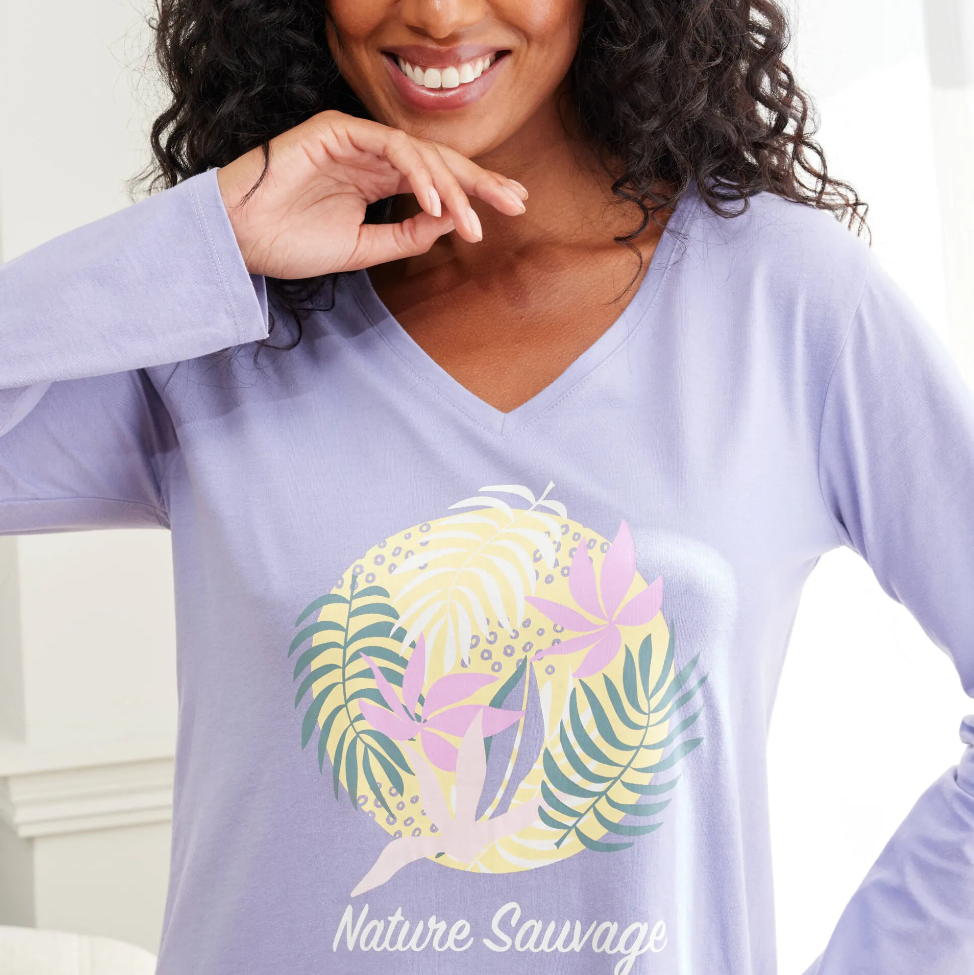 T-shirt met lange mouwen "Nature Sauvage"