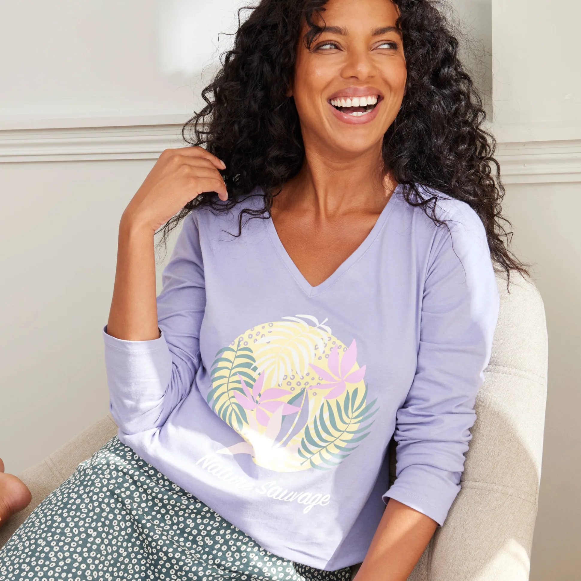 T-shirt met lange mouwen "Nature Sauvage"