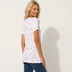 T-shirt met letterprint