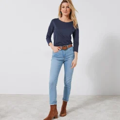 T-shirt met loose volume en 3/4-mouwen