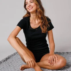 T-shirt met macramé en korte mouwen - set van 2