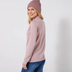 T-shirt met opstaande hals en lange mouwen