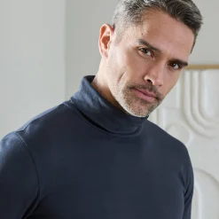 T-shirt met rolkraag en lange mouwen