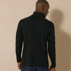 T-shirt met rolkraag en lange mouwen