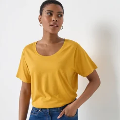 T-shirt met ronde hals en korte mouwen