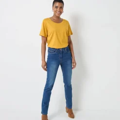 T-shirt met ronde hals en korte mouwen