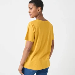 T-shirt met ronde hals en korte mouwen