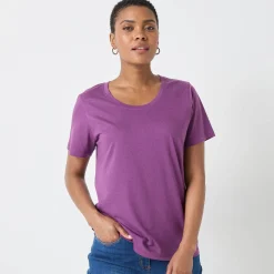 T-shirt met ronde hals en korte mouwen