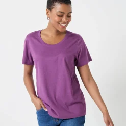 T-shirt met ronde hals en korte mouwen