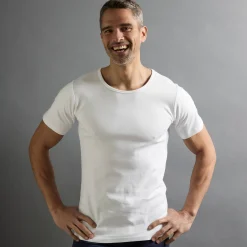 T-shirt met ronde hals en korte mouwen in katoen - herenondergoed, set van 2