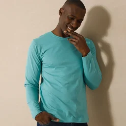 T-shirt met ronde hals en lange mouwen