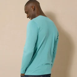 T-shirt met ronde hals en lange mouwen