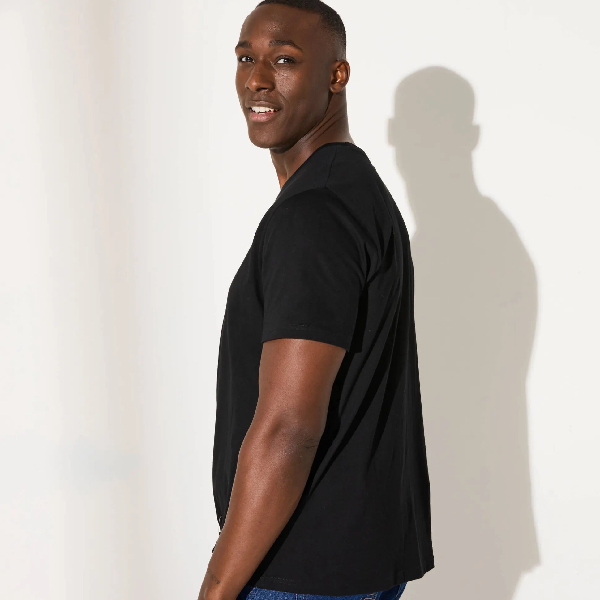 T-shirt met ronde hals en korte mouwen