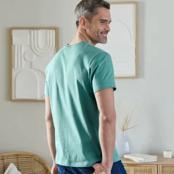 T-shirt met ronde hals en korte mouwen