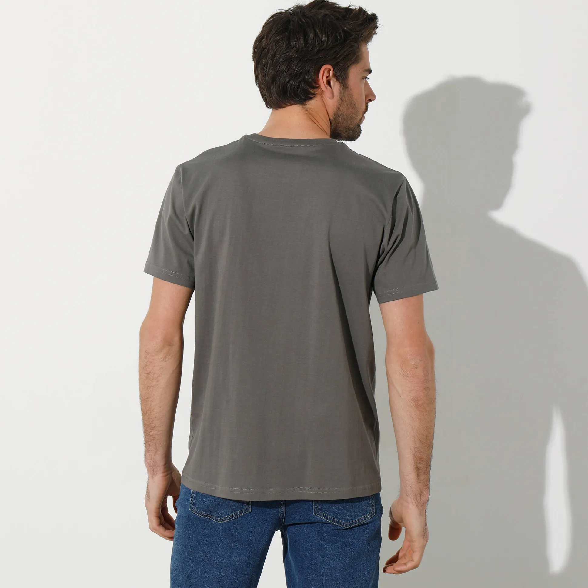 T-shirt met ronde hals en korte mouwen