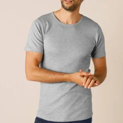 T-shirt met ronde hals en korte mouwen in katoen - herenondergoed, set van 2